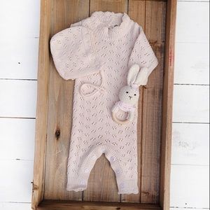 Grace Knitted Romper with bonnet